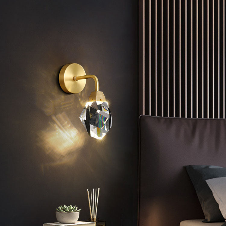 Aurora Copper Crystal Wall Sconce – G9 Socket