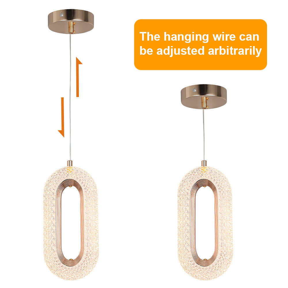 Modern Luxury LED Crystal Pendant Light for Bedroom