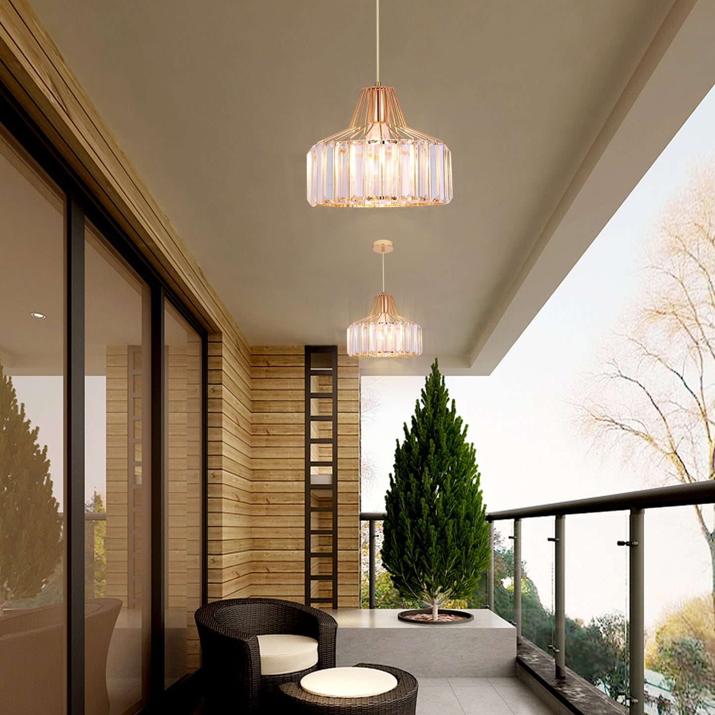 Glamorous Crystal Pendant Chandelier