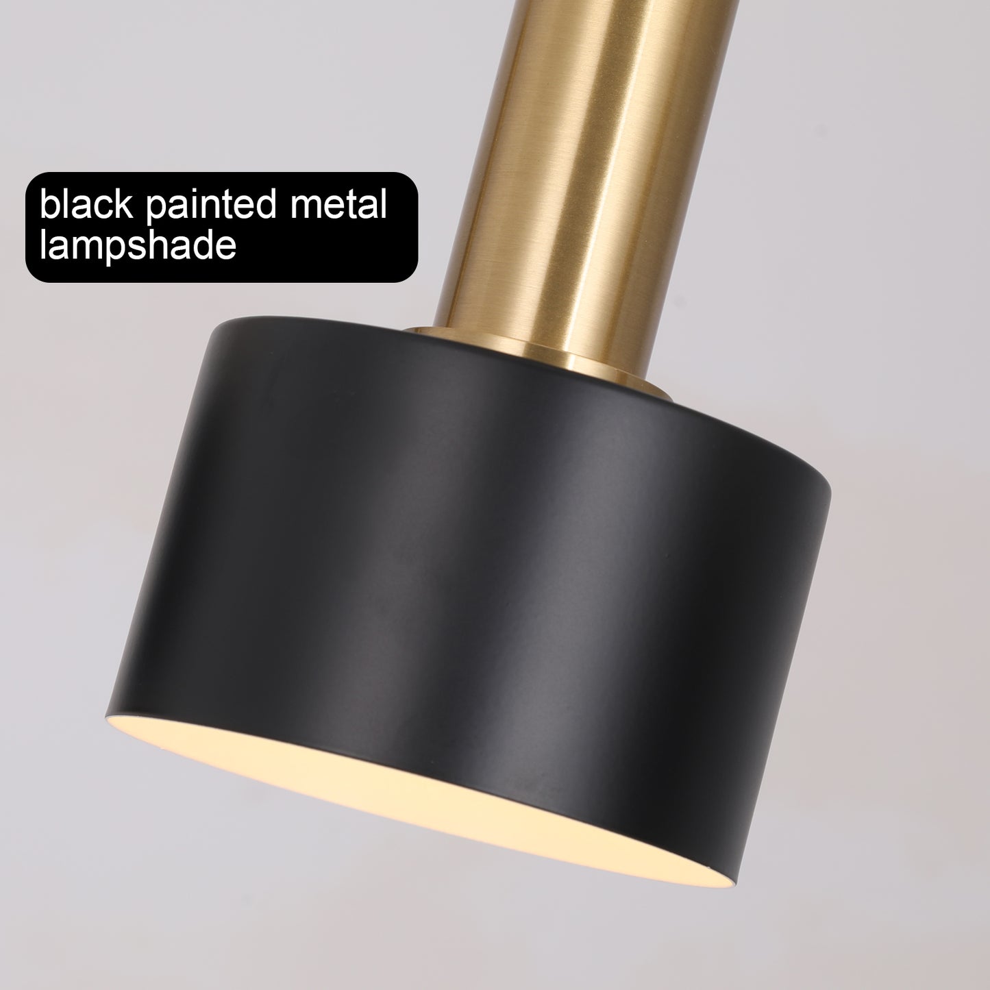 Modern 3-Light Pendant Lamp - Gold & Black Iron Hanging Fixture