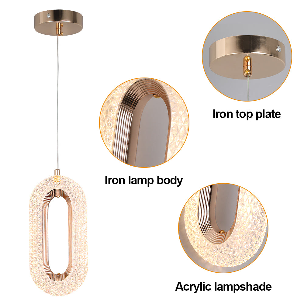 Modern Luxury LED Crystal Pendant Light for Bedroom