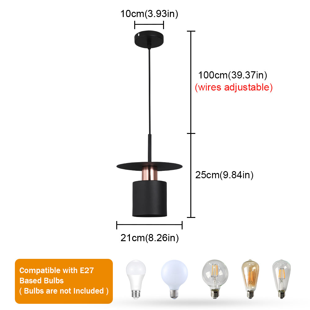 Modern Matte Black Pendant Light