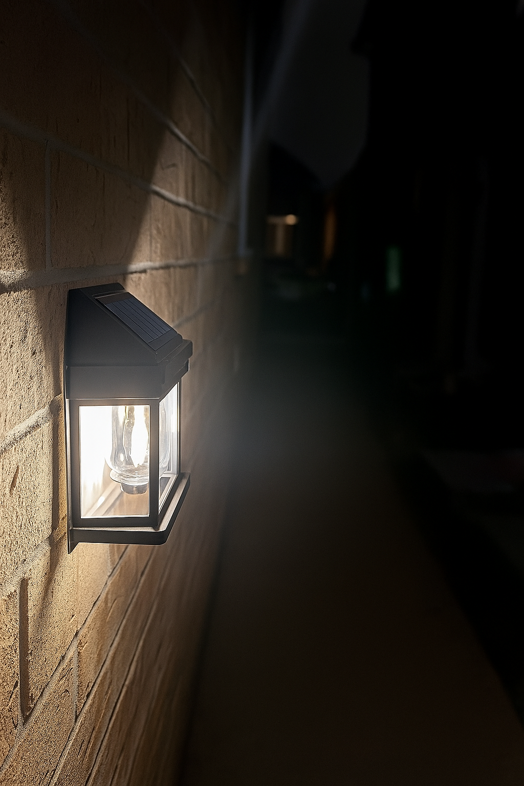 Solar Outdoor Wall Light - Motion Sensor with 3 Lighting Modes